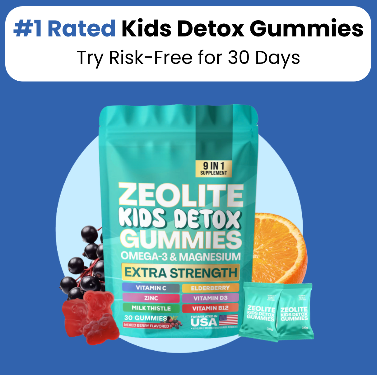 Beleaze Kids Detox Gummies – Plant-Based Gelatin, Immune Support & Overall Wellness Chewables